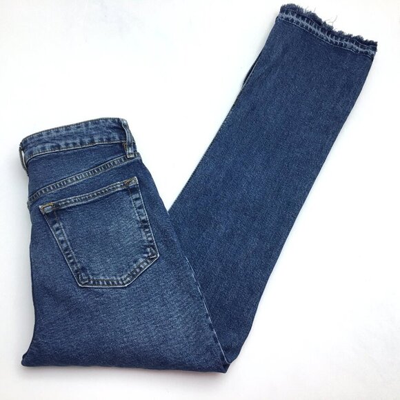 Free People Emmy Split Hem Bootcut Jeans Button Fly High Rise Frayed Hems 28 - Picture 12 of 12
